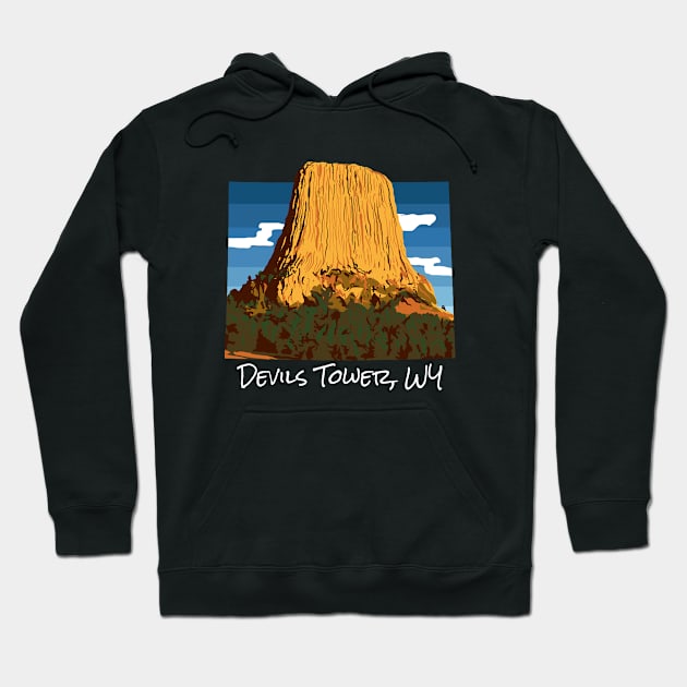 Devils Tower Wyoming Hoodie by A Reel Keeper